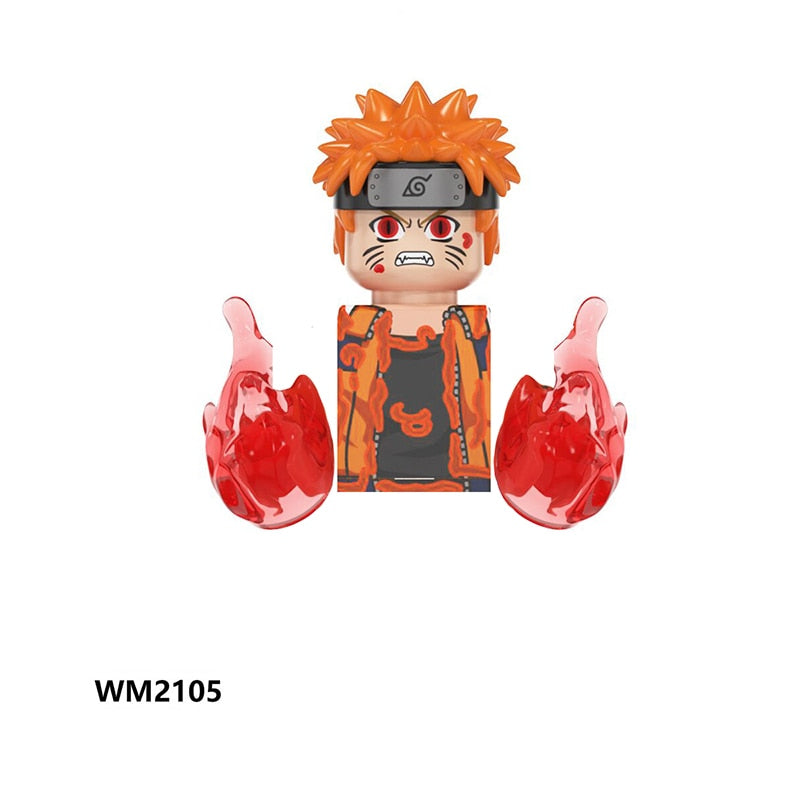 Naruto Sasuke Sakura Kakashi Obito Jiraiya Tsunade anime dolls Mini Action toy Figures cartoon Assemble blocks kid Birthday gift