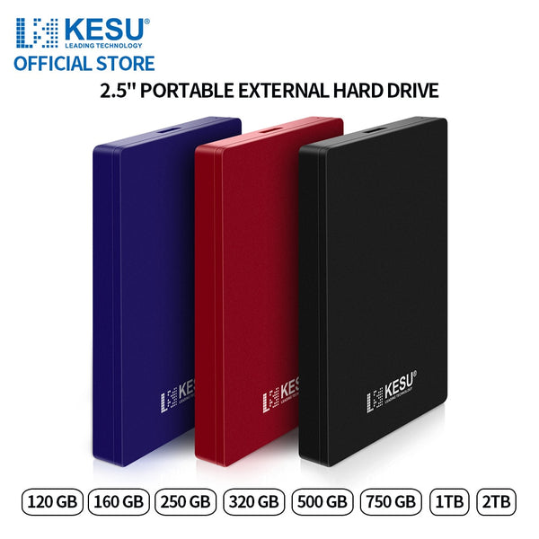 KESU HDD 2.5&quot; Portable External Hard Drive 320gb/500gb/750gb/1tb USB3.0 Storage Compatible for PC, Mac, Desktop,MacBook