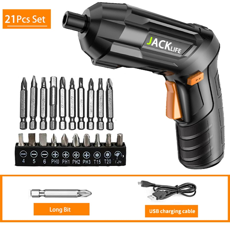 Electric Screwdriver Battery Rechargeable Cordless Screwdriver Powerful Impact Wireless Screwdriver Drill Electric Screw Driver