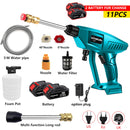 30BAR Cordless High Pressure Cleaner Washer Spray Water Gun Car Wash Pressure Water Cleaning Machine for Makita 18V Battery