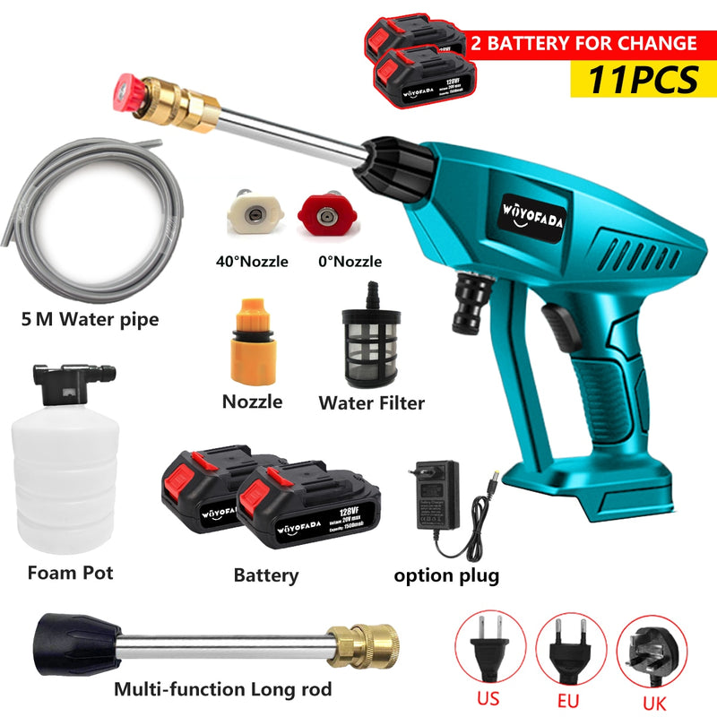 30BAR Cordless High Pressure Cleaner Washer Spray Water Gun Car Wash Pressure Water Cleaning Machine for Makita 18V Battery