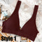 Seamless Bra Sports Bras For Women Plunge Brassiere Top Female Backless Deep V Sexy Lingerie Women Underwear Rib Bralette