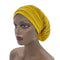 Candy Color Ladies Head Wraps Muslim Hijab Bonnets Fashion Headgear Trending Elastic Full Body Pleated Turban Cap for Women