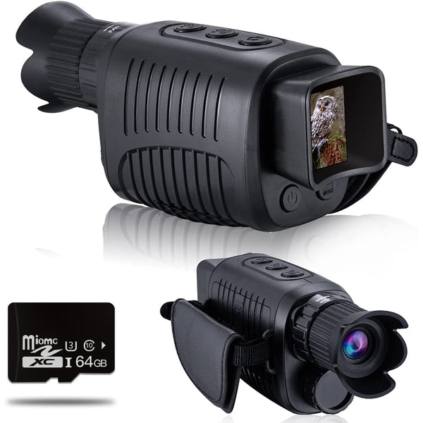 1080P HD Monocular Night Vision Device Infrared 5x Digital Zoom Hunting Telescope Outdoor Day Night Dual Use Full Dark 300m