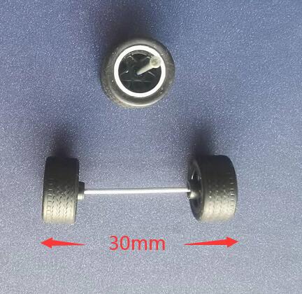 4PCS 1/64 Scale Alloy Car Model 5.2mm/11mm Size Rubber Tires + Wheels + Axles for Modified 1:64 Matchbox/Domeka/HW Model Cars