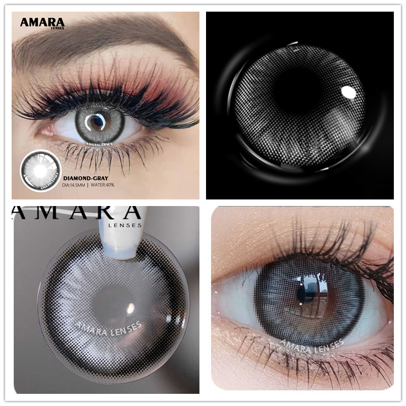 AMARA 1 Pair Color Contact Lenses for Eyes Natural Brown Lenses Beauty Fashion Monet Lense Blue Lenses Green Eye Contact