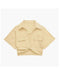 TRAF Women Fashion Front Knot Elastic Linen Cropped Shirts Vintage Short Sleeve Patch Pockets Female Blouses Blusa Chic Tops