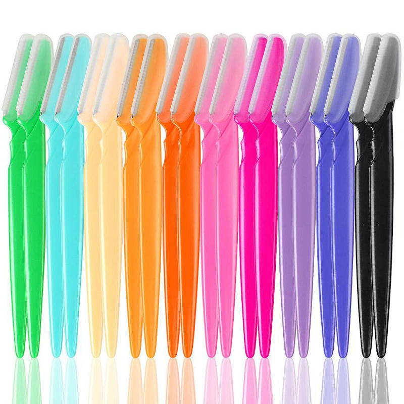 10Pcs Eyebrow Razor Dermaplaning Painless Portable Facial Shaver Trimmer Eyebrow Trimmer Eye Brow Trimmer Makeup Tools