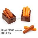 Marumine Mini Food Toys Building Blocks Hamburger Pizza Fries Cake Dessert Chocolate Cookies MOC Bricks Plastic Assemble Part