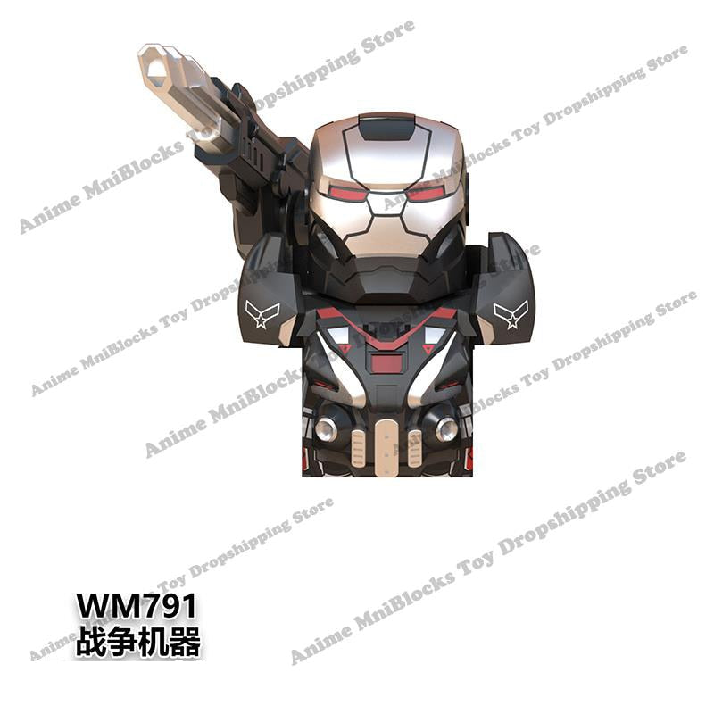 XP193 D009 WM718 Mark suit Disney anime movie figurine dolls mini plastic action toy figures Assemble blocks Christmas gifts
