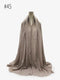 Pleated Plain Hijab Scarf Muslim Women Cotton Crinkle Headband Veil Scarves 2021 Fashion Islamic Headscarf Head Wraps Turban