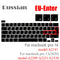 Russian silicone Keyboard Cover Protector for Macbook air13/12 /15/16pro touchbar A1706/A1466A1708/A1990/A1398/A2289/A1932/A2141