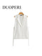 DUOPERI Jacket Women Blazer Gilet Sleeveless Vest Fashion Casual Streetwear Woman Waistcoat Tops veste femme