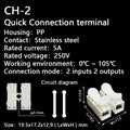 CH1 CH2 CH3 CH4 Quick Splice Lock Wire Connectors 1/2/3/4Pins Copper Electrical Cable Terminals For Easy Safe Splicing Into Wire
