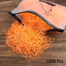 1000PCS Disposable Rubber Band Hairband For Children  Ponytail Hairs Ties Colourful Elastic Hair Bands Baby Hair Accessories