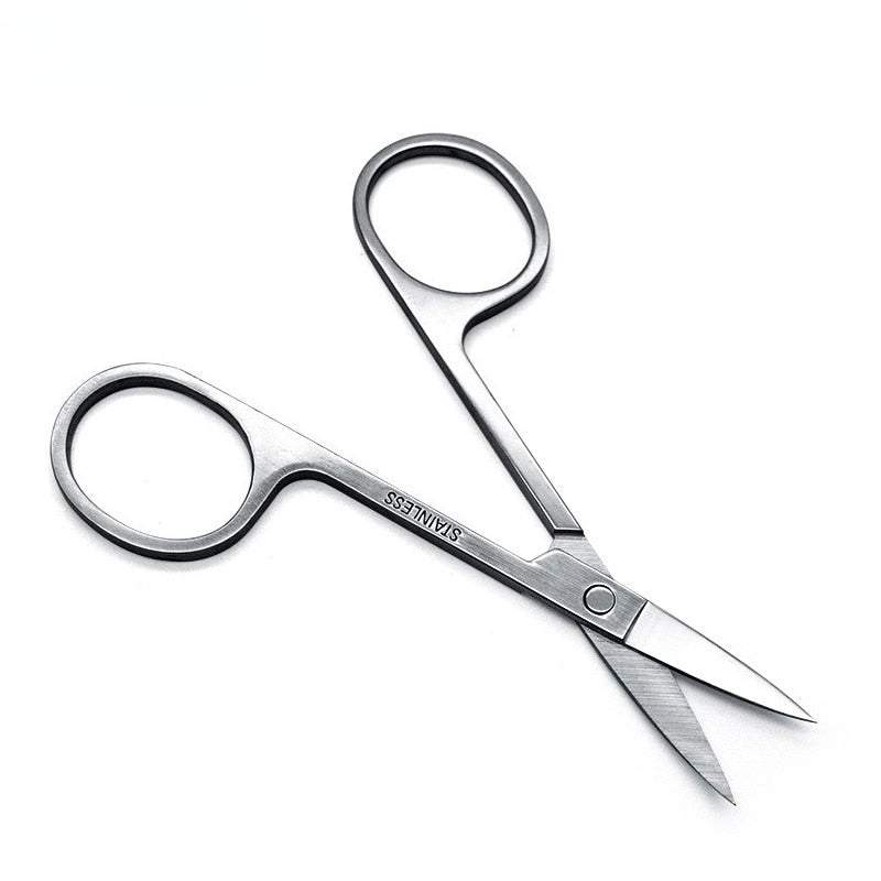 NEW Professional Nail Scissor Manicure For Nails Eyebrow Nose Eyelash Cuticle Scissors Curved Pedicure Makeup Tools