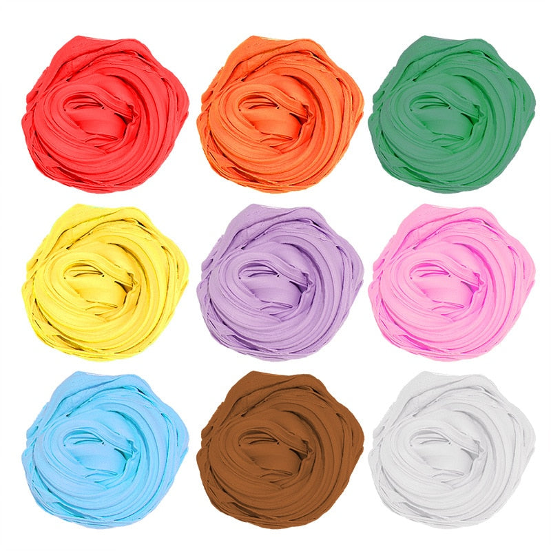 Baby Hand and Footprint Mud Soft Clay Fluffy Material DIY Handprint Footprint Fingerprint Anti-stress Children's Toys