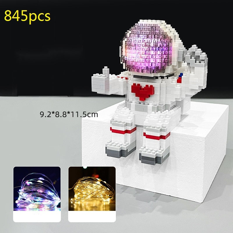 200-2880pcs Mini Micro Rocket Building Blocks Space Moon Satellite Astronaut Diamond Bricks Constructor Toys for Children Gifts