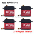 Waterproof 20KG 25KG 30kg 35kg 40KG 60KG Servos 180 270 360 Degree Large Torque Digital Servo Metal Gears 25T Arm For RC Car