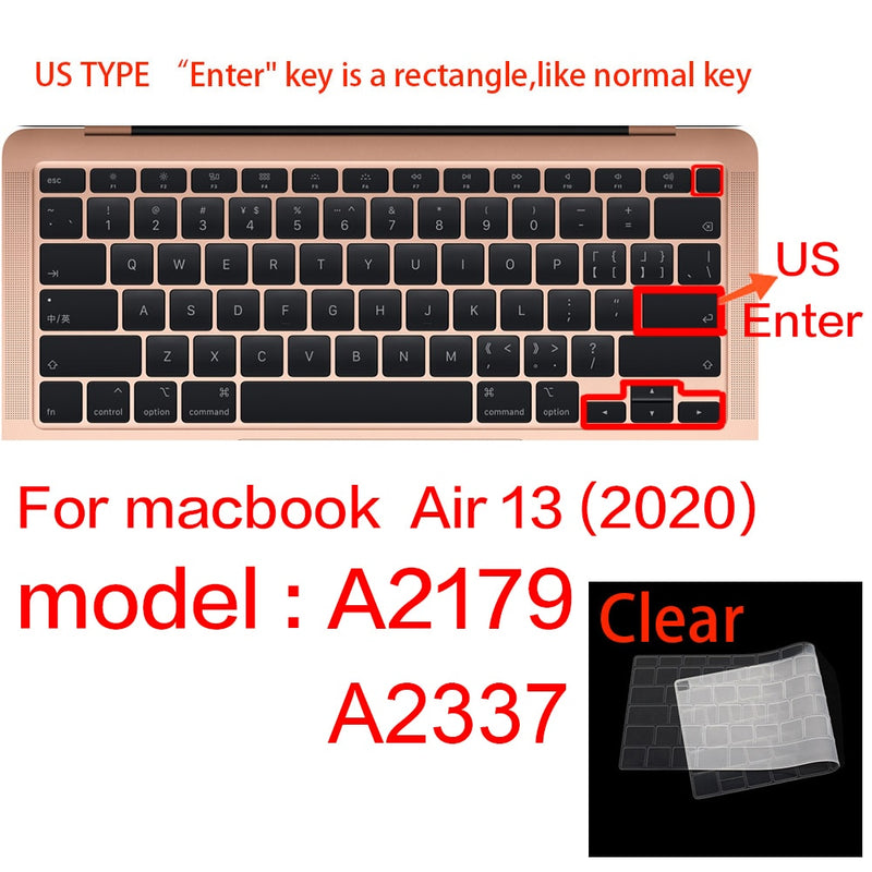Keyboard cover for Apple Macbook pro13/16/15 Air13 inch All series Laptop silicone Case Clear Protector Skin A2442 A2337 EU/US