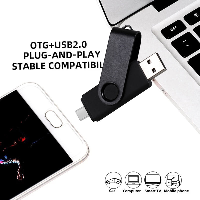 Type-C 128g Key High Speed USB Flash Drive OTG Pen Drive 128GB Usb Stick Pendrive Flash Disk for Android PC/Car/TV USB-C
