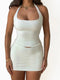 Jacqueline 2022 Drawstring Dress Summer Sets Womens Outfits Sexy One Shoulder Crop Top and Mini Skirts Sets Co-Ord Club Party