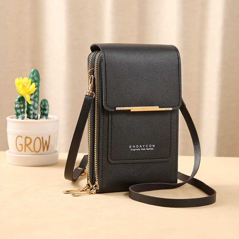 Women Bags Soft Leather Wallets Touch Screen Cell Phone Purse Crossbody Shoulder Strap Handbag for Female Cheap Women&