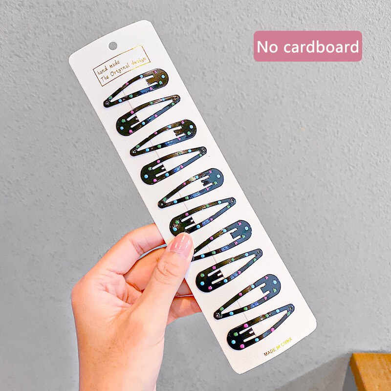 10pcs Snap Hair Clips for Girls Clip Pins BB Hairpins Color Metal Barrettes for Baby Children Women Girls Styling Accessories