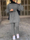 Women Autumn Blouses ZANZEA Fashion Muslim Sets Long Sleeve Turkish Blouses Pants Abaya Solid Islamic Clothing 2PCS Oversized