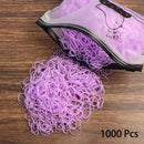 1000PCS Disposable Rubber Band Hairband For Children  Ponytail Hairs Ties Colourful Elastic Hair Bands Baby Hair Accessories