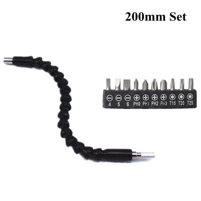 Flexible Shaft Extension Screwdriver Drill Bit Holder Link for Electronic Drill 200/250/295/400mm Hex Screwdriver Soft Shafts