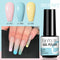 LILYCUTE 3 PCS Gel Nail Polish Set Nude Pink Glitter Sequins Matte Effect Gel Long Lasting Base Top Coat Nail Art Design Hybrid