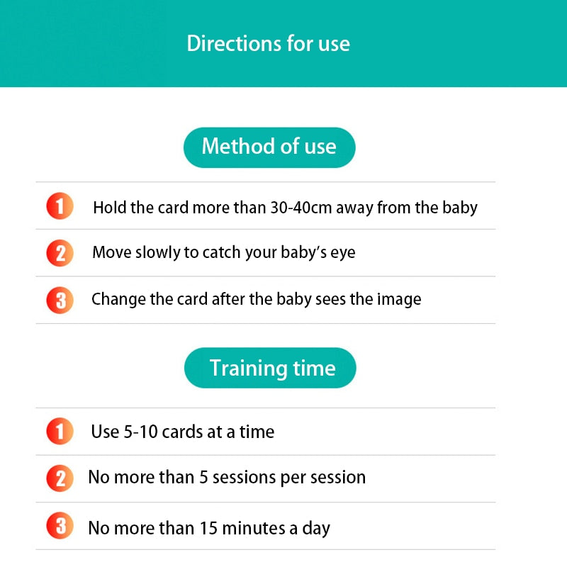 Montessori Baby Visual Stimulation Card Toys Black White Flash Cards High Contrast Visual Stimulation Learning Montessori Cards