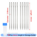 Leather Crafts Sewing Needle,Round Head Blunt Pint,Pointed Prism Sharp Tool for Embroidery Stitching Gold Tail Big Eye Needles