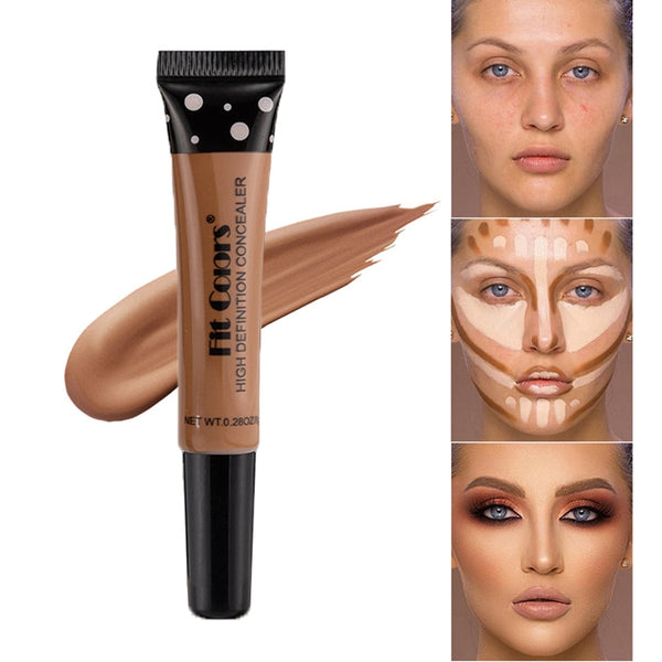 Nude Makeup Facial Foundation Waterproof Cover Blemish Base Fluid Concealer Oil Control Lasting Brighten Skin BB Cream Cosmetics