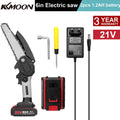 21V/48VF Electric Chainsaw 1/2 Battery Portable Pruning Chain Saw Small Wood Spliting One-handed Woodworking Garden Power Tool