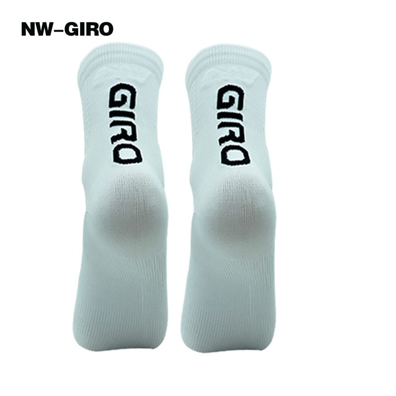 NW-GIRO 2022 New Cycling Socks Bike Nurse Compression Road Bike Running Mtb Knee-high White Sports Funny Brand Black
