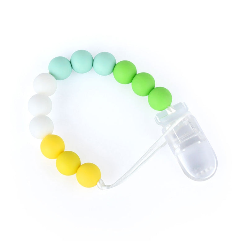 Baby Pacifier Chain Wooden Handmade Chain Silicone Wooden Plastic Clip  Baby Nipple Clips Teether Necklace baby Chew accessories