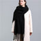 2022 New Women Plaid Scarf Winter Pashmina Shawls Cashmere Thick Wraps Lady Tassel Warm Scarves Rainbow Hairy Bufanda