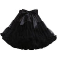 Women Lolita Cosplay Petticoat A-Line Puffy Tutu Skirt Layered Tulle Ballet Dance Pettiskirts Big Bowknot Underskirt