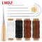 LMDZ Leather Sewing Kit with Waxed Thread Leather Needle Sewing Awl Thimble Leather Working Tools for Shoemaker Canvas Repair
