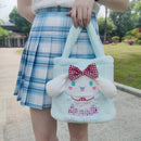 New Kawaii Sanrioed My Melody Cinnamoroll Cartoon Plush Bag Anime Soft Stuffed Animals Plushie Backpack Girls Doll Toys Gifts