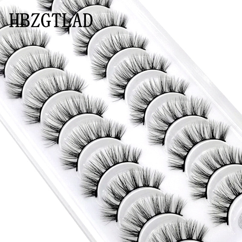 NEW 10 Pairs Natural False Eyelashes Fake Lashes Long Makeup 3d Mink Lashes Extension Eyelash Mink Eyelashes for Beauty 54