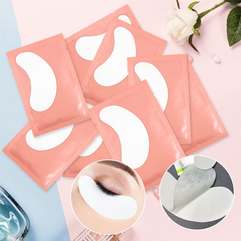 50Pairs/Lots Eyelash Extension Eye Patches Makeup Gel Pad Eyelashes Under Eye Pads Eyelash Patches Stickers Pads For Extension