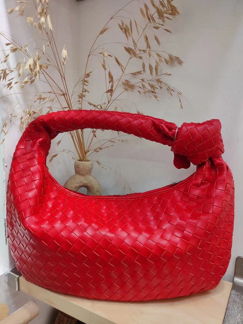 2022 Fashion woven bag luxury designer handbag brand women tote bag lady shoulder bags PU spring bags leather casual handbag