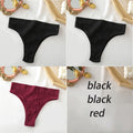 3PCS/Set Women&#39;s Cotton Panties Seamless High Waisted Thongs Comfortable Sexy Female Underpants Panties Briefs Intimates S-XL