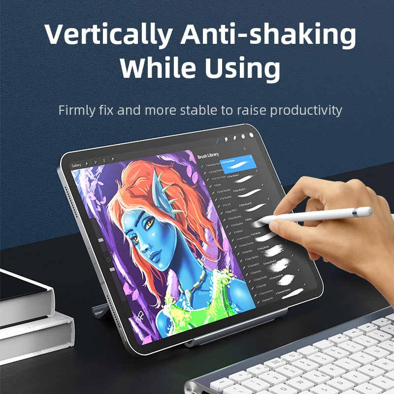 CABLETIME Vertical Laptop Stand Heat Dissipation Non-slip Silicone Gravity Holder for MacBook Surface iPad Tablet Stand C418