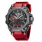 Quartz Watch For Men SMAEL Wristwatches Watcholorful Red Bracelet 50M Waterproof Alarm Clock Analog Digitals 8060 Sport Watches