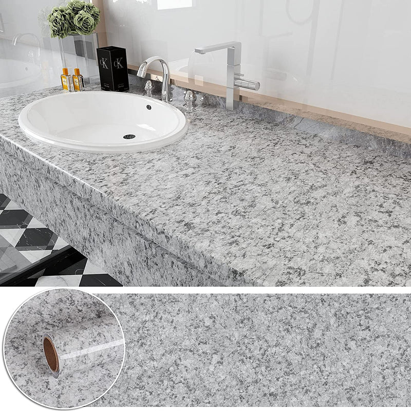 Waterproof Oil-proof Kitchen Marble Wallpaper Contact Paper PVC Self Adhesive Wall Stickers Bathroom Countertop Home Improvement