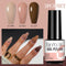 LILYCUTE 3 PCS Gel Nail Polish Set Nude Pink Glitter Sequins Matte Effect Gel Long Lasting Base Top Coat Nail Art Design Hybrid